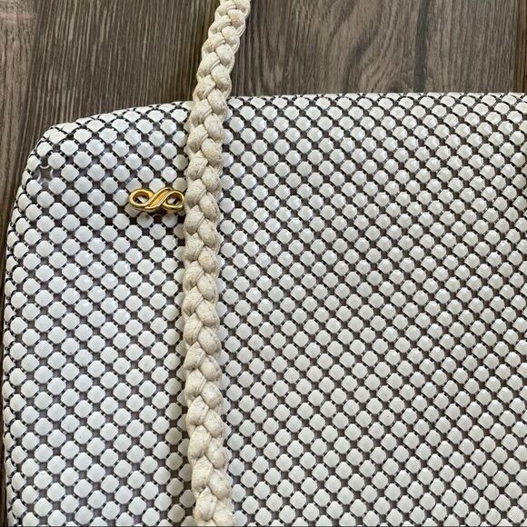 Vintage White Alumesh Rope strap Purse Bag - Picture 8 of 14